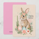 Carte de Pâques Boho imprimable – Fantaisiste  (Devant / Derrière)