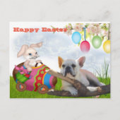 Carte de Pâques bouledogue français carte postale (Devant)