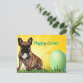 Carte de Pâques bouledogue français carte postale (Debout devant)