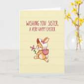 Carte de Pâques Bunny Bloom (Fleur jaune)