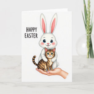 Carte de Pâques Bunny et Kitty