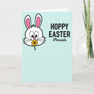 Carte de Pâques Bunny Hoppy pour les parents