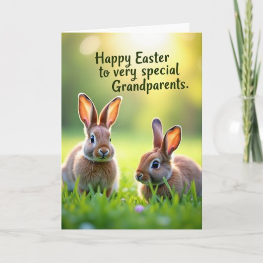 Carte de Pâques Bunny Meadow (Devant)