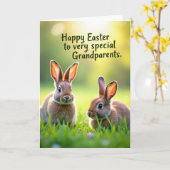 Carte de Pâques Bunny Meadow (Fleur jaune)