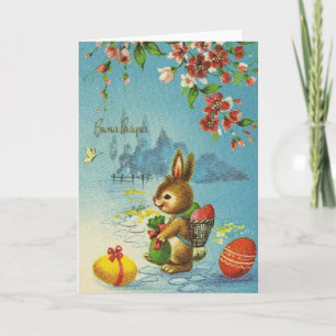 Carte de Pâques Buona Pasqua vintage