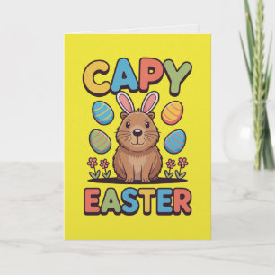 Carte de Pâques Capybara Oreille de Lapin de Capyb
