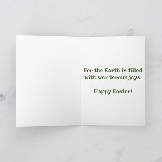 Carte de Pâques "Champignons" (Intérieur)