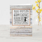 Carte de Pâques - Chasse aux oeufs (Fleur jaune)