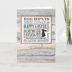 Carte de Pâques - Chasse aux oeufs