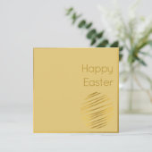 Carte de Pâques classique aux oeufs d'or (Debout devant)