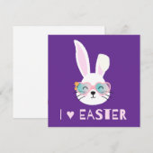Carte de Pâques Cool Bunny Love (Devant / Derrière)