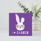Carte de Pâques Cool Bunny Love (Debout devant)