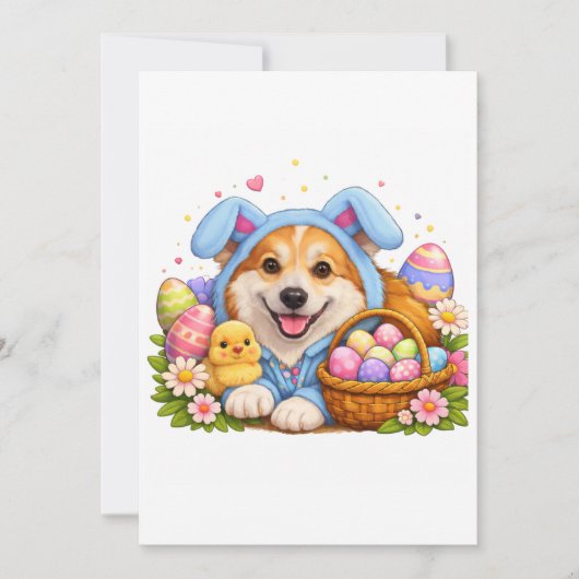 Carte de Pâques Corgi (Devant)