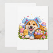 Carte de Pâques Corgi (Devant / Derrière)