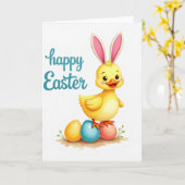 Carte de Pâques créature printanière mignonne (Fleur jaune)
