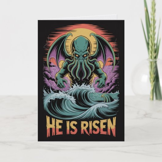 Carte de Pâques Cthulhu est ressuscité (Devant)