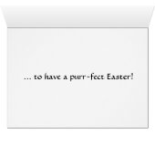 Carte de Pâques de chat de Tortie (Intérieur Horizontal (Bas))