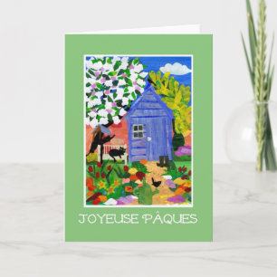 Carte de Pâques "de jardin de ressort" -