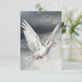 Carte de Pâques de la colombe blanche (Debout devant)