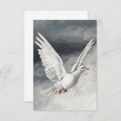 Carte de Pâques de la colombe blanche (Devant / Derrière)