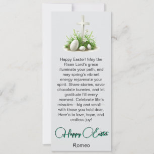 Carte de Pâques de la Croix des Oeufs blancs