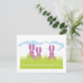 Carte de Pâques de Lapin de Pâques (Debout devant)