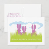 Carte de Pâques de Lapin de Pâques (Devant / Derrière)