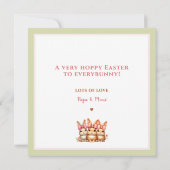 Carte de Pâques de lapin joli (Dos)