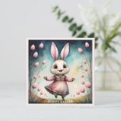 Carte de Pâques de lapin joli (Debout devant)