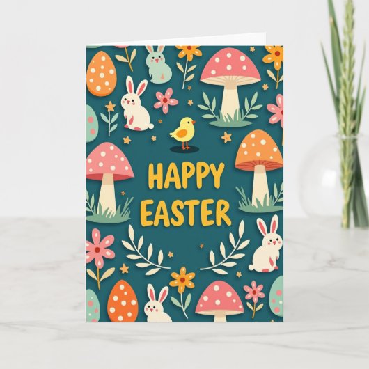 Carte de Pâques de printemps heureux (Devant)