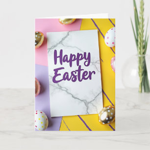 Carte de Pâques de printemps joyeuse