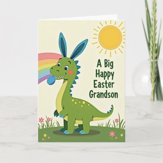 Carte de Pâques Dino Tachetée (Devant)