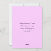 Carte de Pâques douce (Dos)