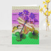 Carte de Pâques Dragonfly (Fleur jaune)