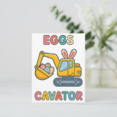 Carte de Pâques drôle de construction Eggs Cavator (Debout devant)
