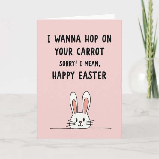 Carte de Pâques drôle du lapin Oops (Devant)