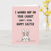 Carte de Pâques drôle du lapin Oops (Fleur jaune)