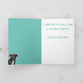 Carte de Pâques drôle pour les amoureux des chiens (Intérieur)