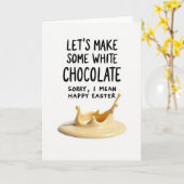 Carte de Pâques éclaboussure de chocolat joyeuse (Fleur jaune)