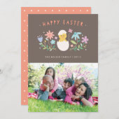 Carte de Pâques éclos - Chocolat (Devant / Derrière)