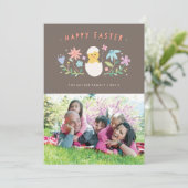 Carte de Pâques éclos - Chocolat (Debout devant)