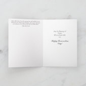 Carte de Pâques en bois de fleurs violet et or (Intérieur)