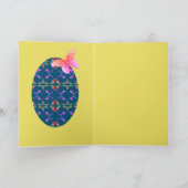 Carte de Pâques en forme de cœur de rose inspirée (Intérieur)