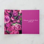 Carte de Pâques Fille Roses Roses (Intérieur)