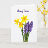 Carte de Pâques Fleurs Heureuses (Fleur jaune)