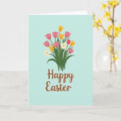 Carte de Pâques Fleurs Heureuses de Printemps (Fleur jaune)