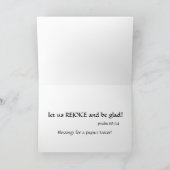 Carte de Pâques : Fleurs peintes avec vers de Psau (Intérieur)