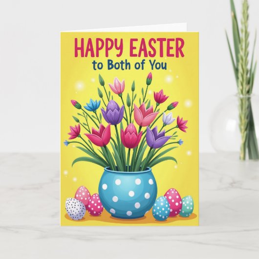 Carte de Pâques Florale de Printemps (Devant)
