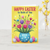 Carte de Pâques Florale de Printemps (Fleur jaune)