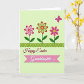 Carte de Pâques florale joyeuse pour petite-fille (Fleur jaune)